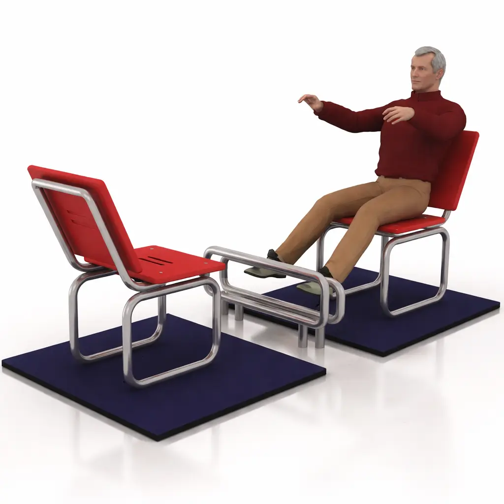 Estación inclusiva de pedales y movilidad